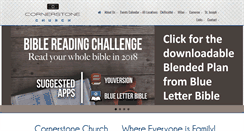 Desktop Screenshot of cornerstonechurch.cc