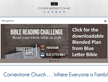 Tablet Screenshot of cornerstonechurch.cc